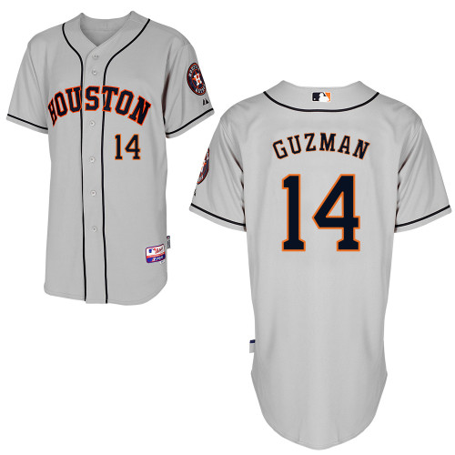 Jesus Guzman #14 Youth Baseball Jersey-Houston Astros Authentic Road Gray Cool Base MLB Jersey